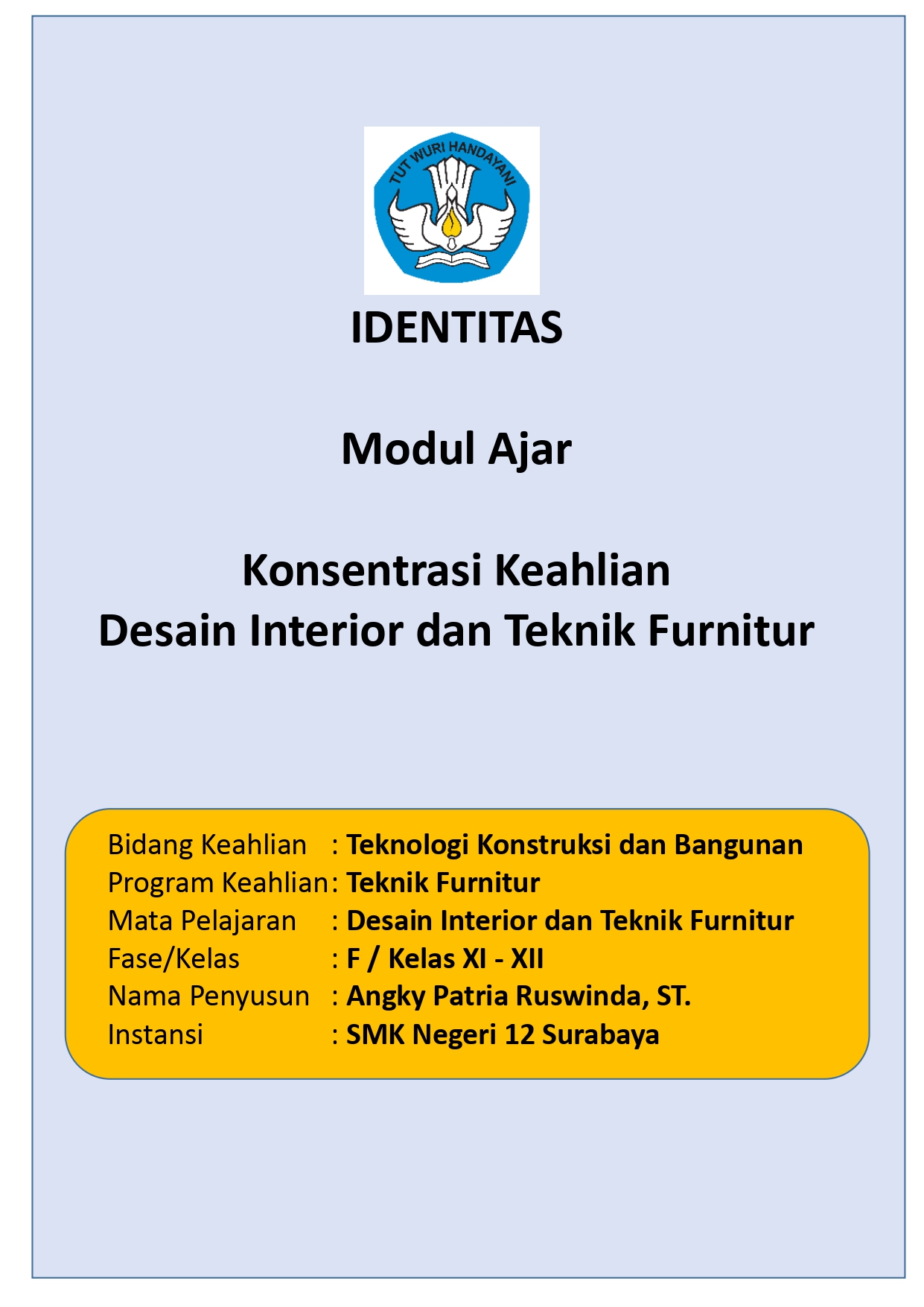 Modul Ajar Desain Interior Dan Teknik Furnitur